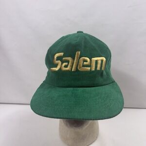 Salem Cigarettes Green‎ Corduroy Gold Logo Hat/Cap Snapback Vintage